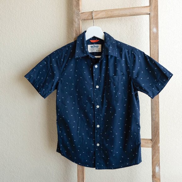 EUC! Bundle of 3 Shirts Boys SzM 8-10 Collar Short Sleeve Blue Aqua Gray Poplin - Picture 8 of 10